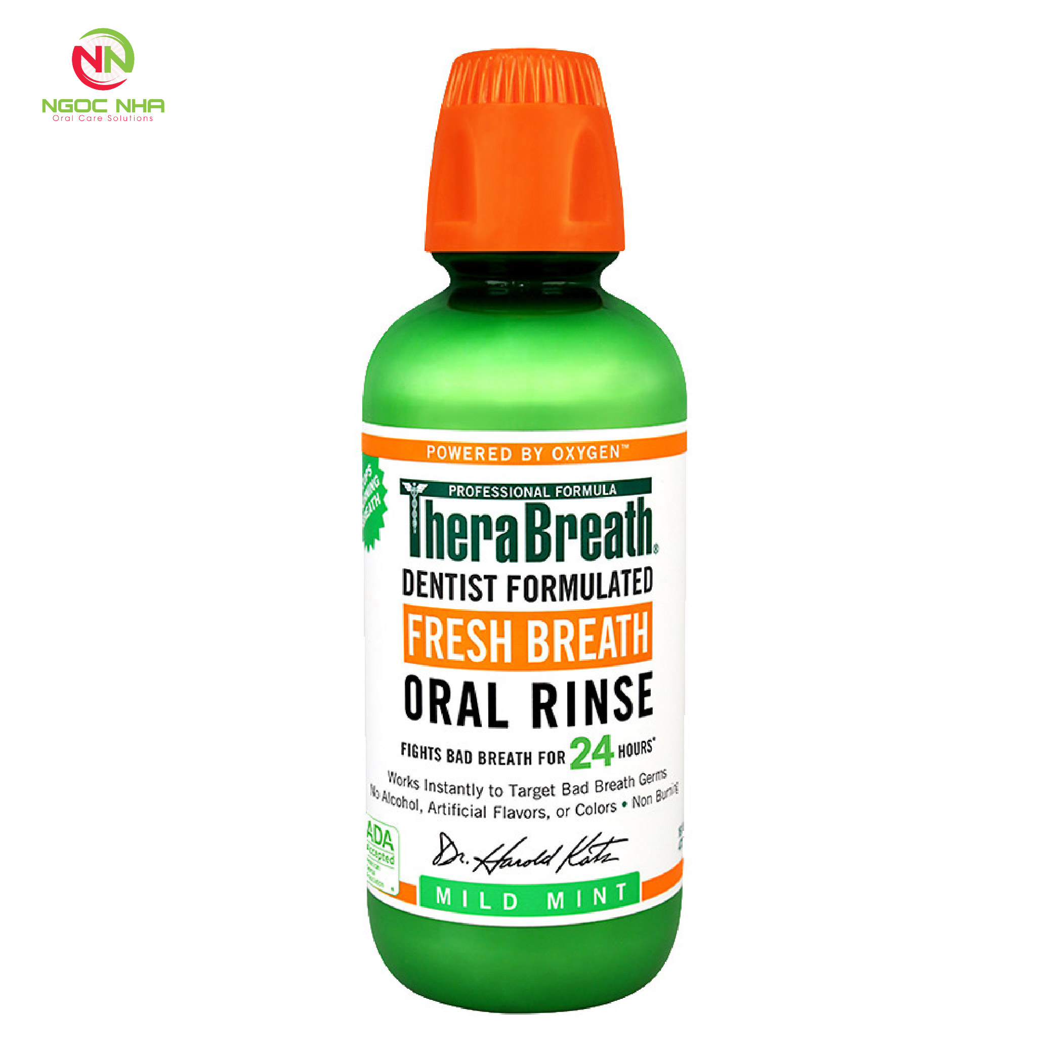 Nước súc miệng dành cho người hôi miệng, hơi thở có mùi TheraBreath - Hàng chính hãng USA/ THERABREATH 24-HOUR FRESH BREATH ORAL RINSE 473ml