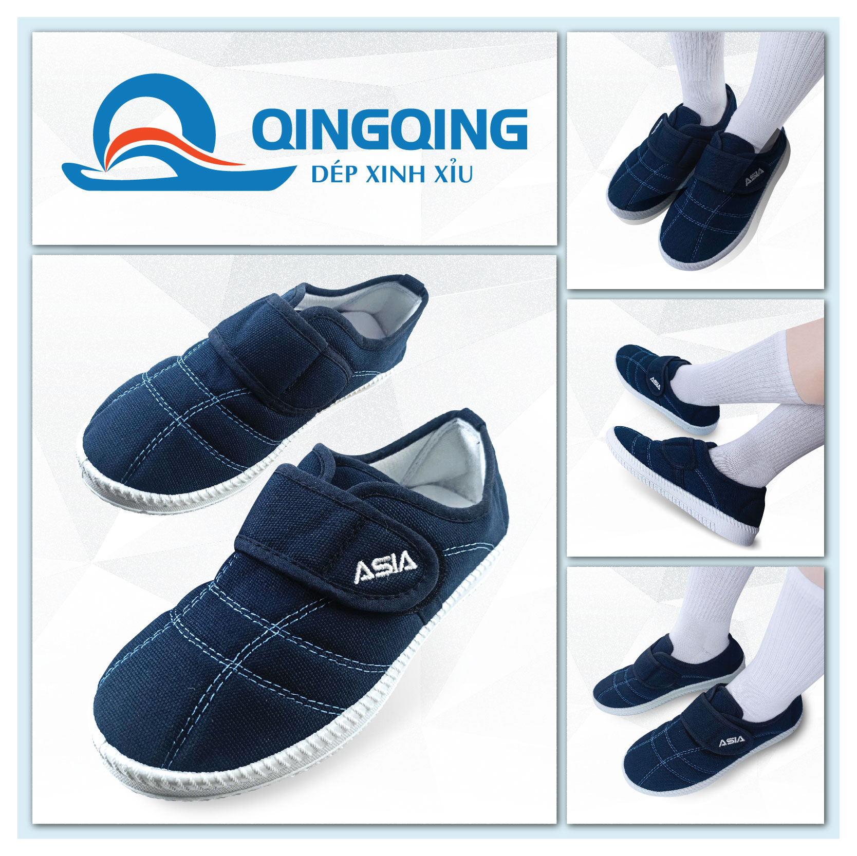 Giày thể thao Nam ASIA quai xé tập thể dục,giày đi học,giày đi làm -Hàng chính hãng
