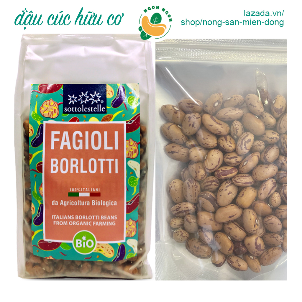 Đậu cúc Ý hữu cơ Sottolestelle Organic Italian Borlotti Beans
