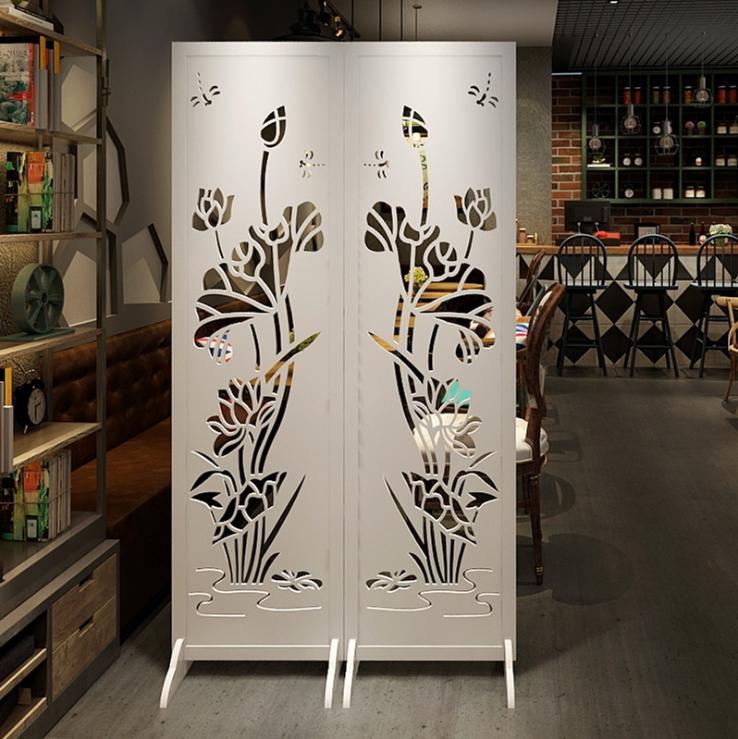 Vách ngăn bình phong IGEA họa tiết hoa sen  - IG489