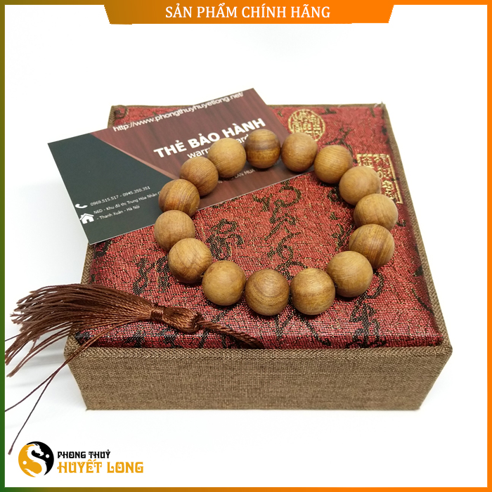 Vòng Tay Gỗ Ngọc Am 14ly - Vòng Tay Phong Thủy - Vòng Tay Gỗ Thơm