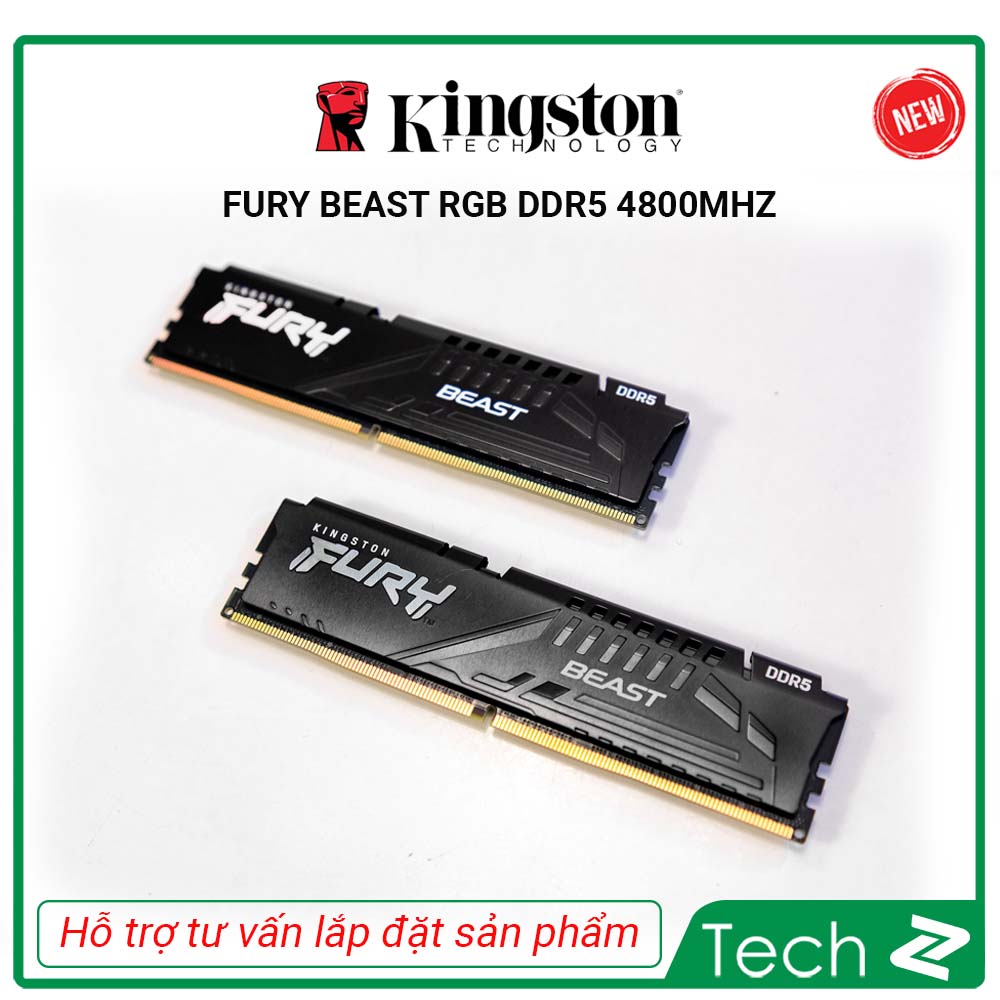 Ram Kingston Fury Beast 32GB 2x16GB DDR5 4800Mhz