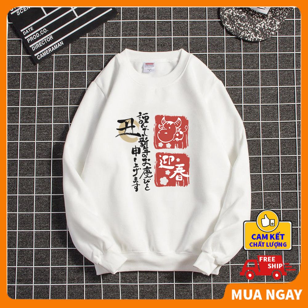 Áo nỉ nam mùa đông tay dài form rộng giá rẻ ❤️ BIBINO68 ❤️ Áo sweater nam form rộng nỉ bông cổ tròn in hình Unisex giá rẻ thời hàn quốc
