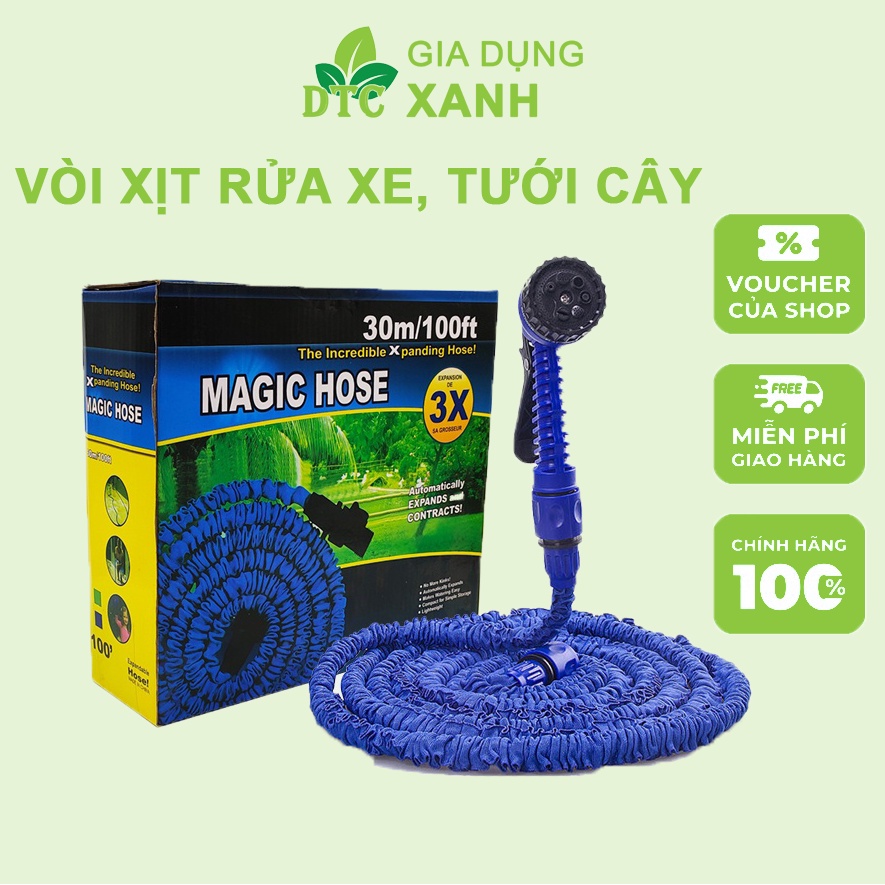 Vòi rửa xe - vòi tưới cây giãn nở lên tới 30m, vòi xịt tưới cây, rửa xe tăng áp giản nở 30m, vòi xịt nước thông minh