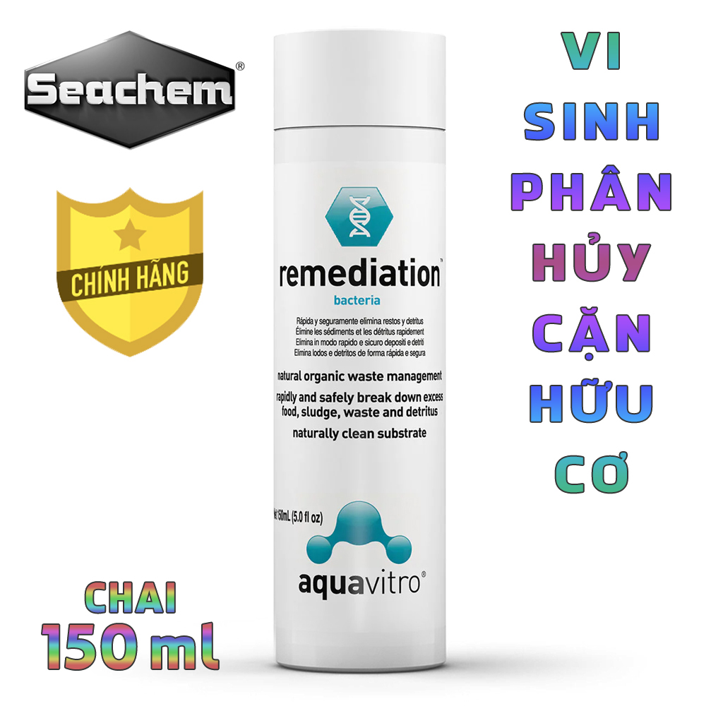 Vi sinh AquaVitro - Remediation hỗ trợ phân hủy cặn hữu cơ trong hồ cá biển hồ thủy sinh