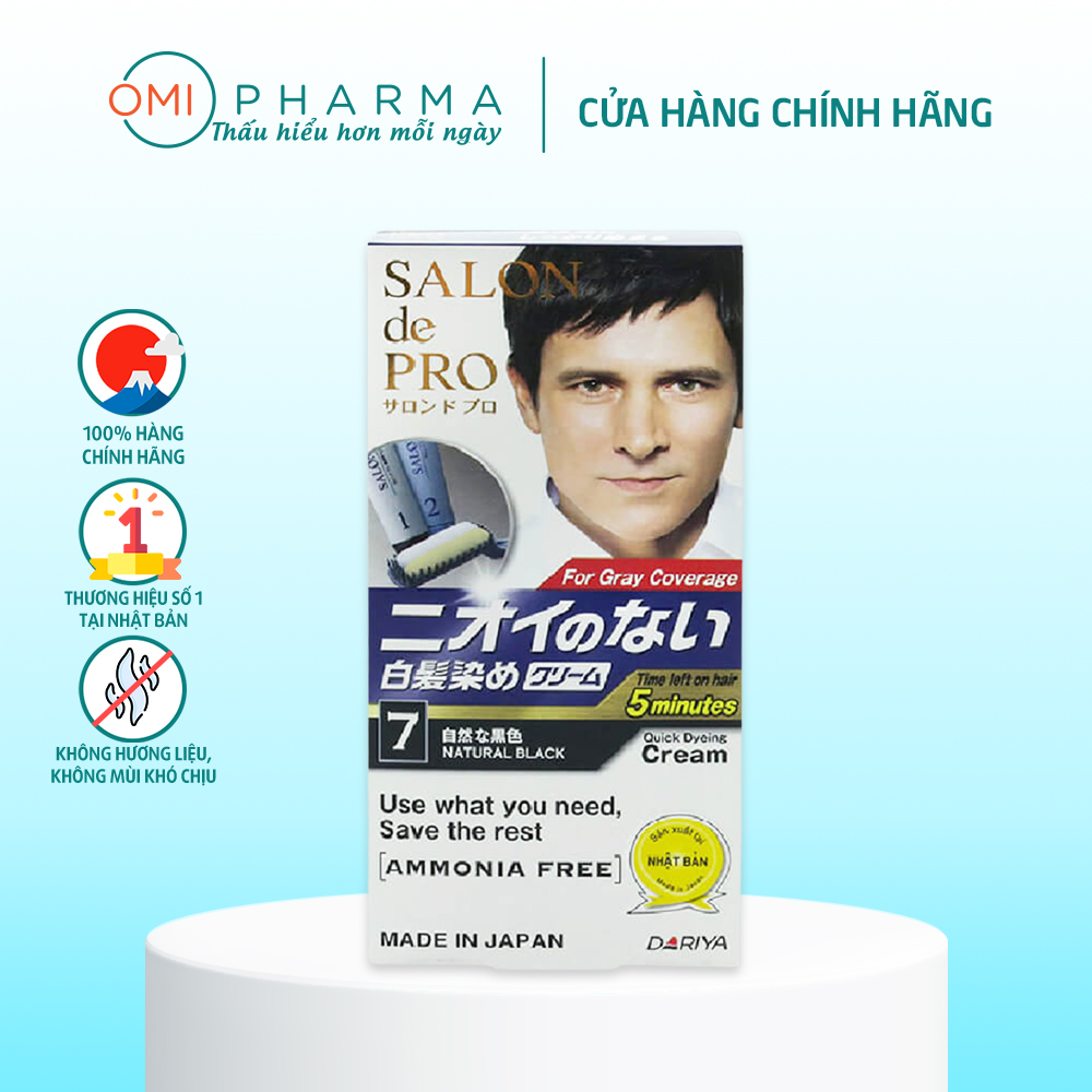 Kem Nhuộm Tóc Phủ Bạc Salon De Pro MCA7 (Màu Đen Từ Nhiên)