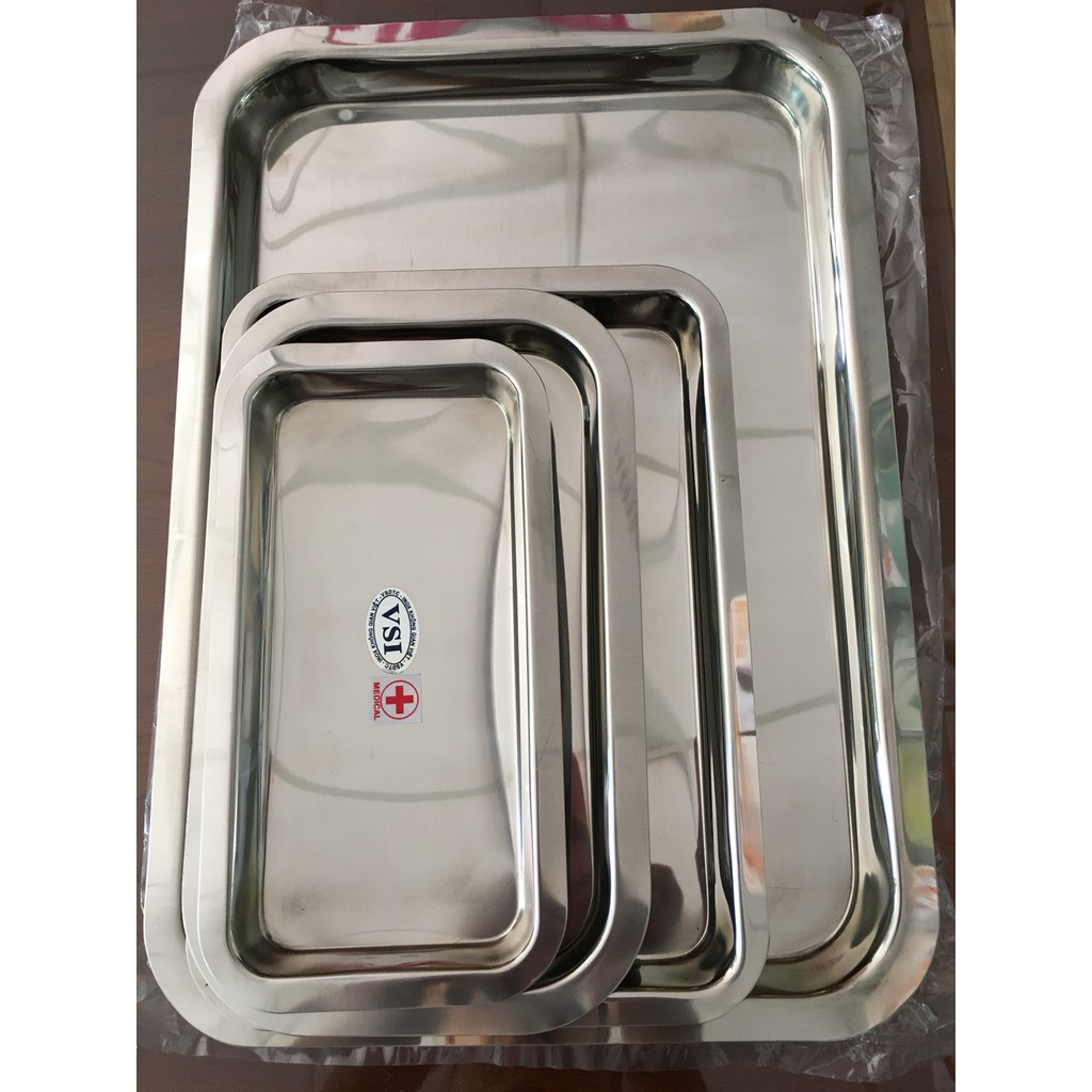 Khay inox y tế nhiều size lớn, nhỏ - Khay inox đựng dụng cụ y tế đủ các loại