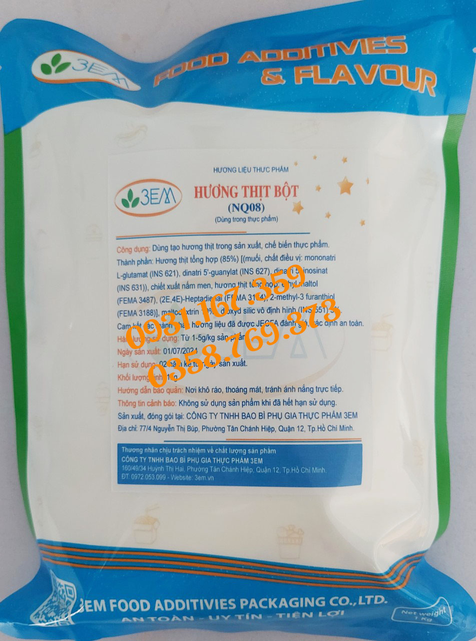 Hương thịt lá chuối nq08/ hương chả lụa/ hương thịt heo