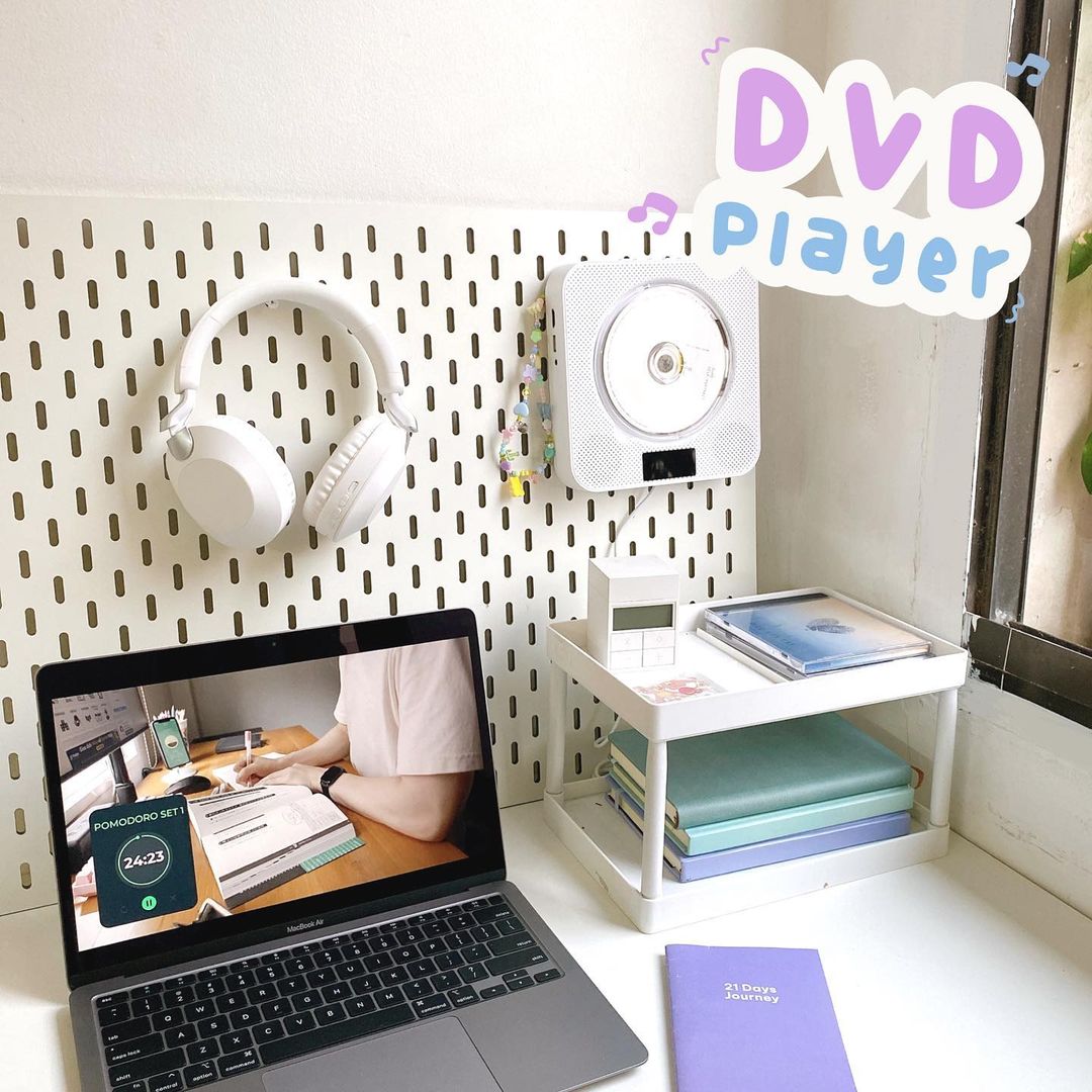 Máy chạy đĩa cd dvd player version 2 có remote điều khiển dễ dàng treo tường để bàn nhỏ gọn