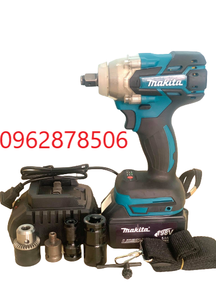 siết bulong makita 198v bộ 1 pin kèm chuyển khoan