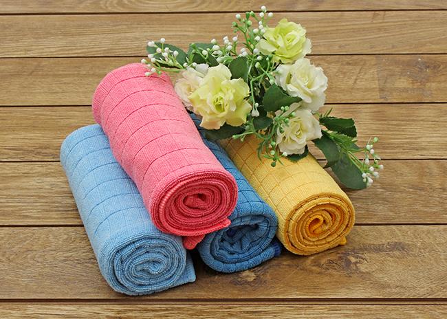 Set 4 khăn lau rửa xe chuyên dụng Microfiber-Caro 55*50cmmàu ngẫu nhiên