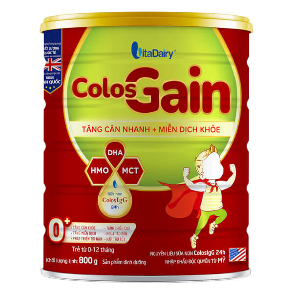 Sữa colos gain 0+ 800g