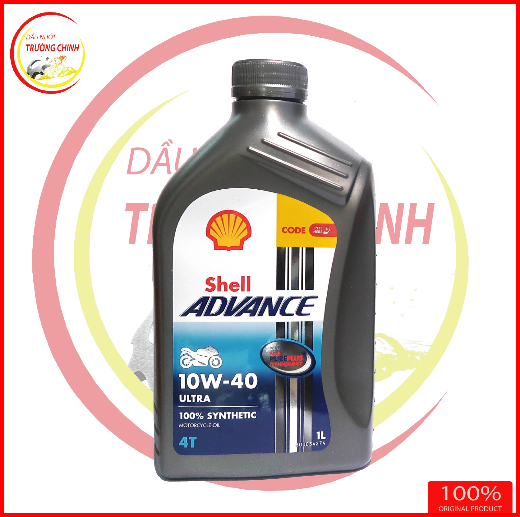 Nhớt shell advance ultra 10w40 1l tem 2 lớp nhập khẩu