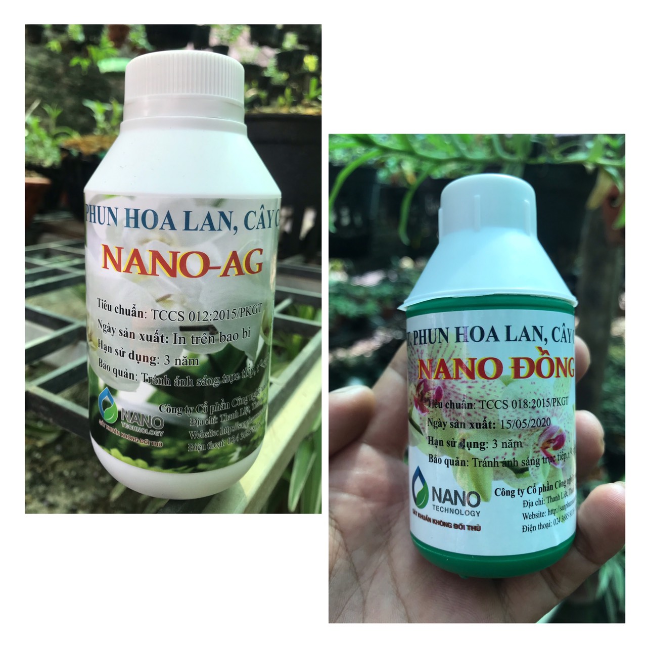 nano bạc đồng cho hoa lan cây cảnh, chai 100ml