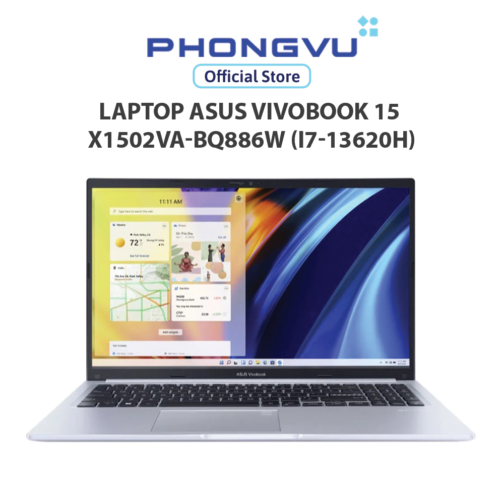 Laptop Asus Vivobook 15 X1502VA-BQ886W (i7-13620H) (Bạc) - Bảo hành 24 tháng