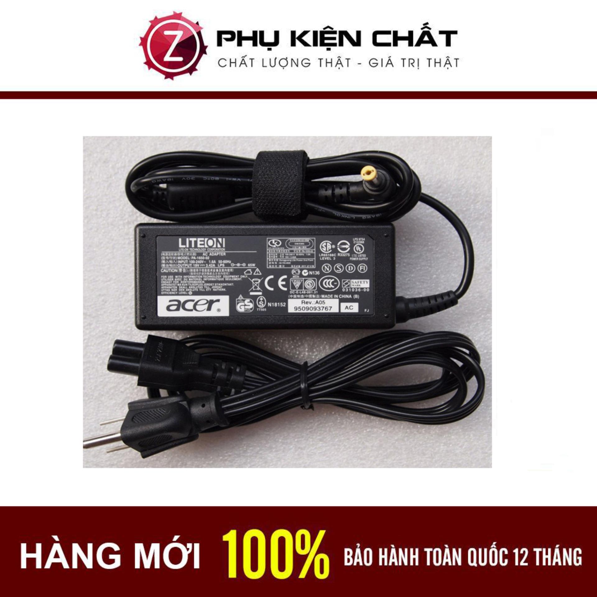 [HCM]Sạc Laptop Acer E1-421 E1-431  E1-451 E1-471 3.42A 65W !Bảo Hành 12 Tháng + Tặng Dây Nguồn 15M !