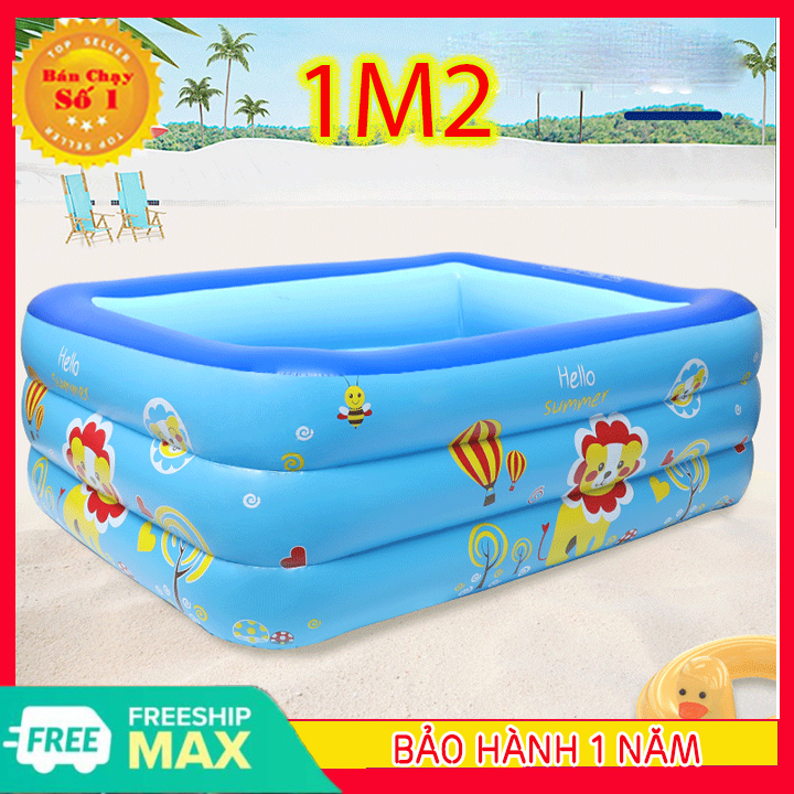 Bể bơi cho bé, hồ bơi cho bé, Bể bơi phao chống trơn đủ cỡ, Bể bơi, hồ bơi ,bể bơi mini 1m2 chất liệu PVC an toàn, đàn hồi cao, an toàn cho trẻ