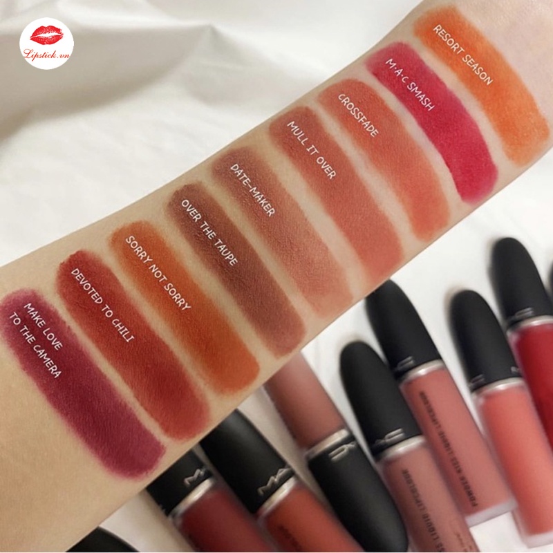 Son MAC powder kiss liquid lipcolour , son kem lì lâu trôi Lipstick 5ml
