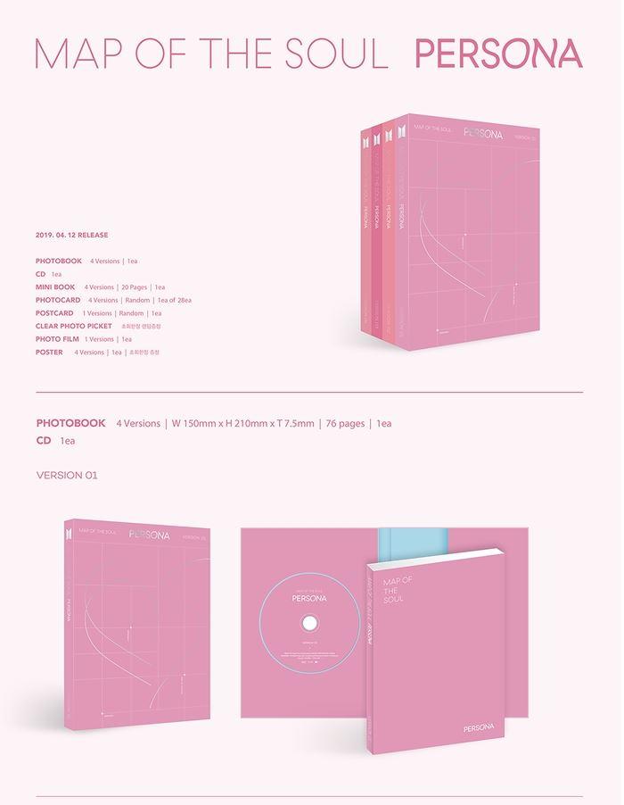 Album BTS MAP OF SOUL: PERSONA sẵn poster và ống đựng