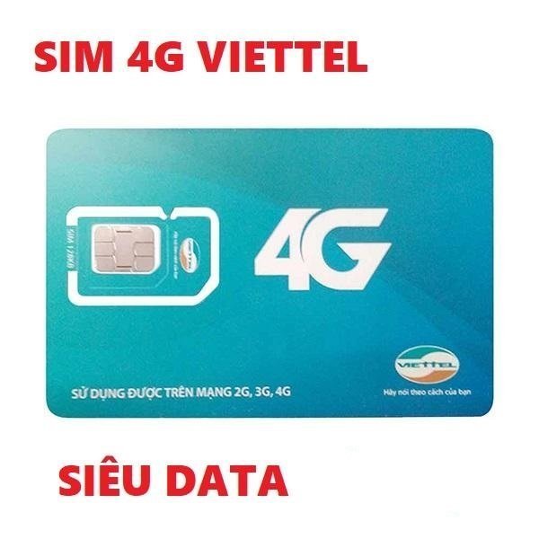 Sim Viettel 4G chưa kích , Sim SIÊU DATA hỗ trợ nghe gọi , nhắn tin trong 1 tháng , Bảo hành 1 đổi 1 trong 1 tháng FREESHIP - CHƯA KÍCH HOẠT