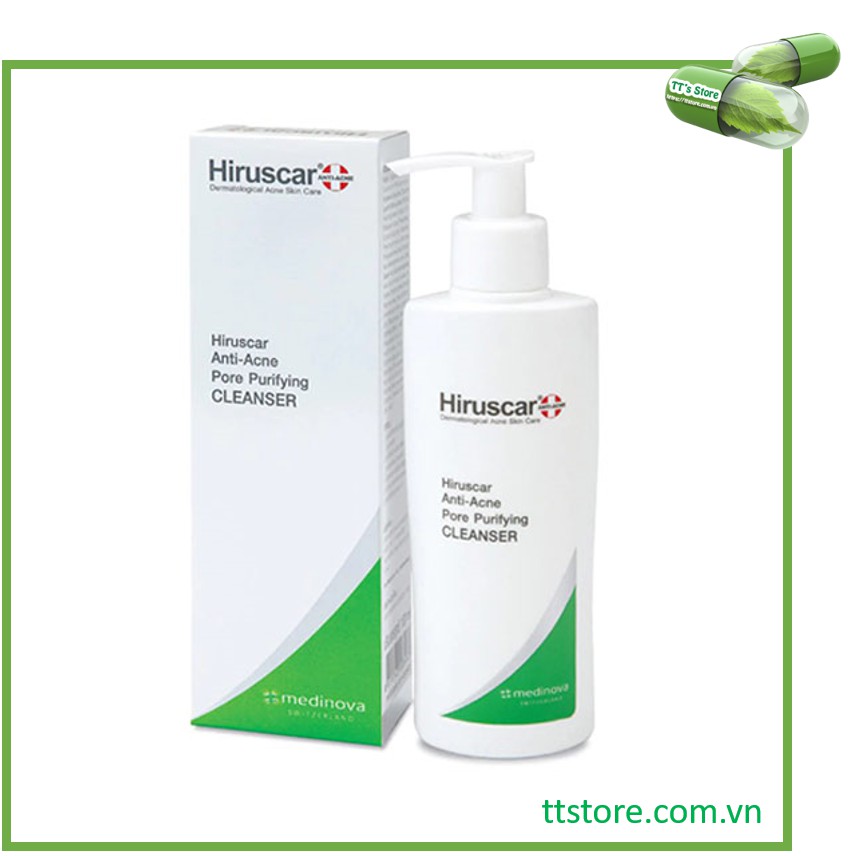 [HCM]Sữa rửa mặt ngừa mụn HIRUSCAR Anti-Acne Cleanser+ [Chai 100ml] [Hirusca]