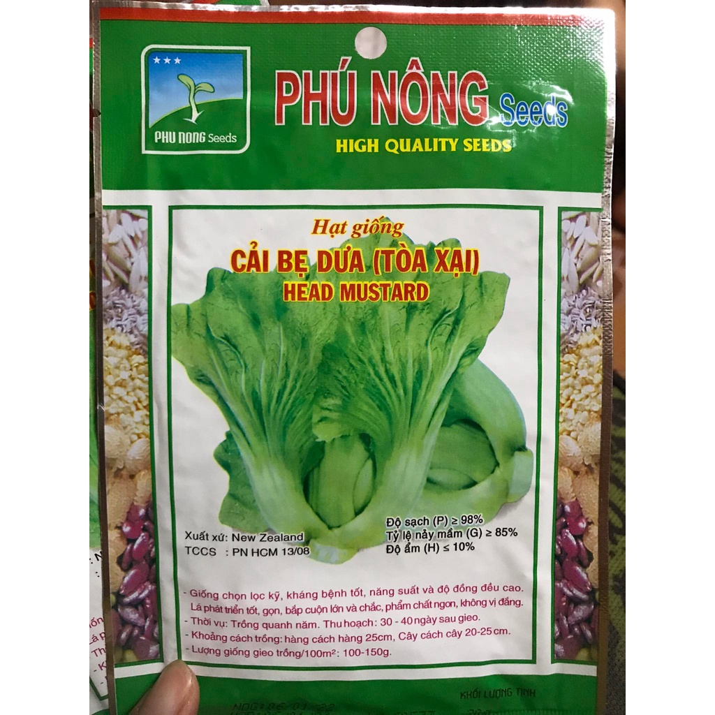 Hạt giống cải bẹ dưa phú nông gói 20gr