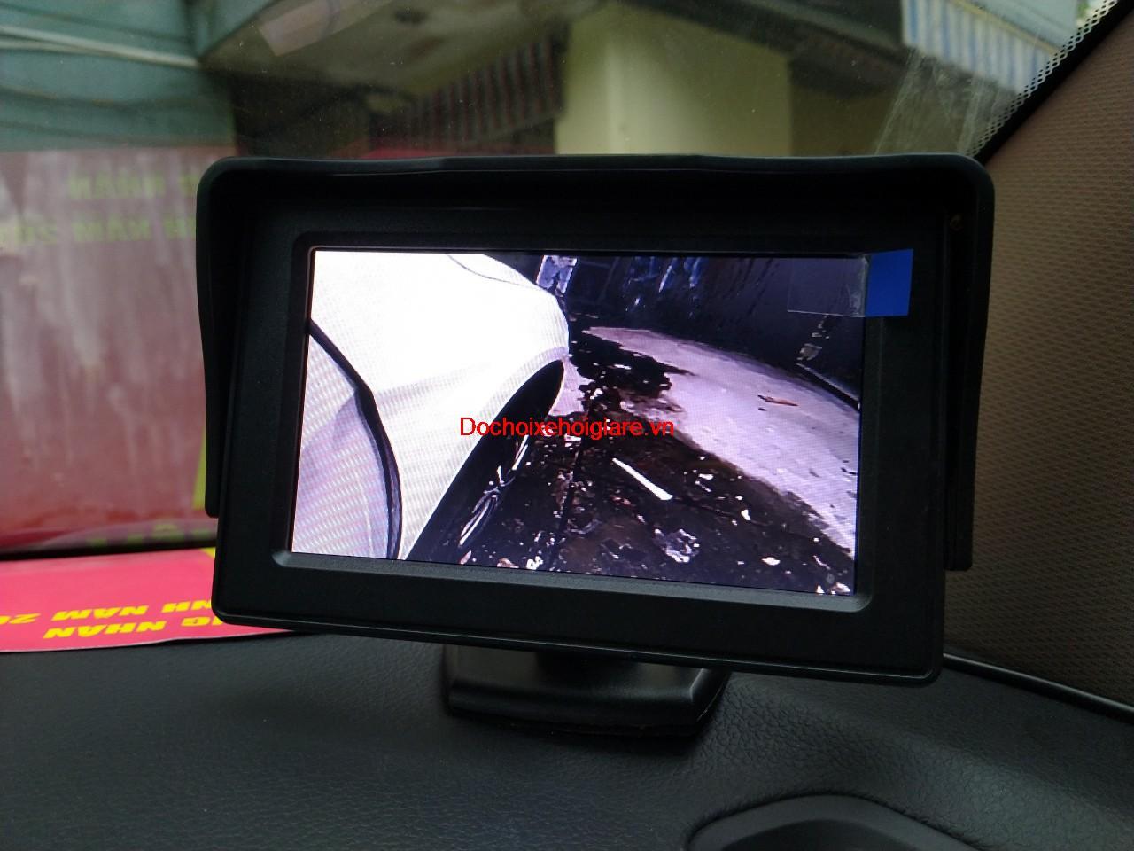 Màn hình hiển thị camera 4.3 inch kiểu đứng. Màn hình taplo ô tô. Màn hình camera tiến lùi cặp lề
