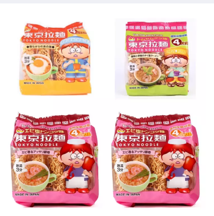 Mỳ Tokyo Noodle Vị Trứng gà, Tôm Yum và Tôm thịt lợn siêu ngon mì tôm gói 120g - Bopbabop đồ ăn dặm cho bé