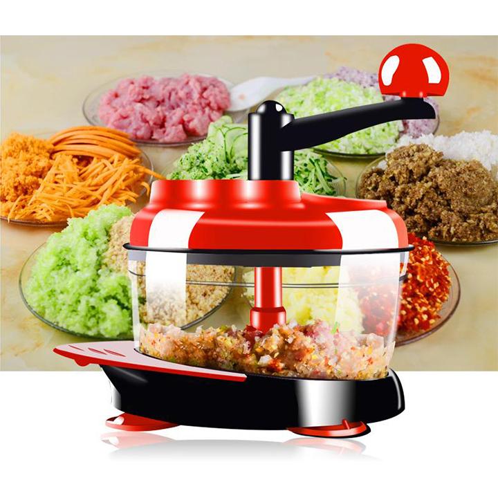 Máy xay gia vị đa năng cầm tay không cần dùng nguồn điện Máy xay rau củ quả cầm tay lưỡi xay kép
