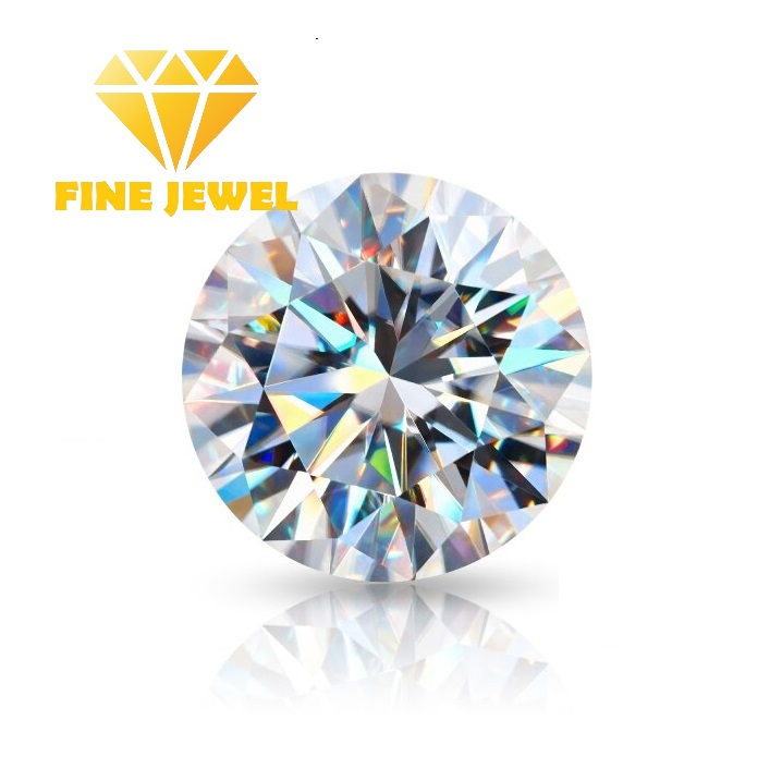 Kim cương nhân tạo Moissanite giác cắt tròn