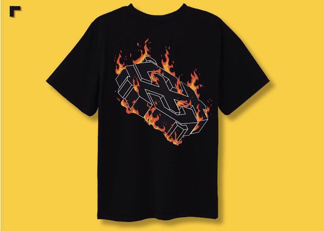 [HCM]Tee Off-White Lửa 3D chất đẹp - Áo Off White - Oversize OffWhite Fire 3 D so cool