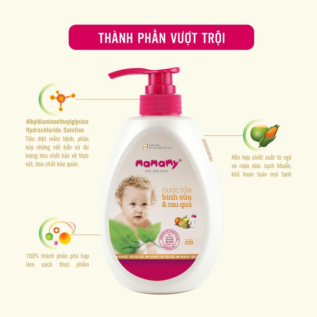 Nước rửa bình sữa Mamamy.