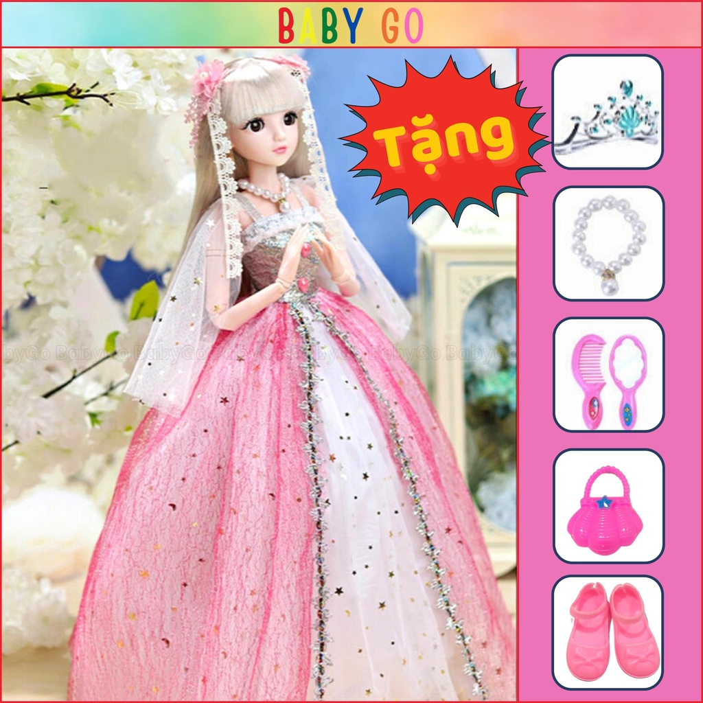 Búp bê 60cm bộ đồ chơi búp bê barbie bjd có khớp giá rẻ dễ thương cho bé gái BabyGo