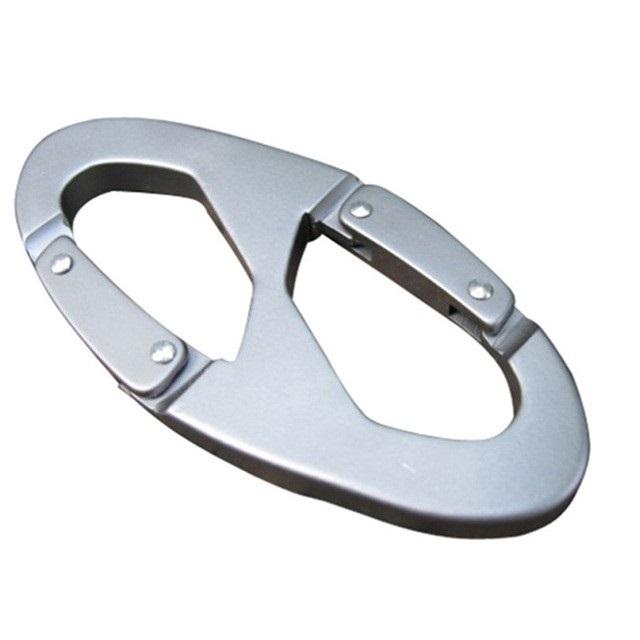 Móc khóa số 8 nhôm 7cm hai đầu (Bạc)