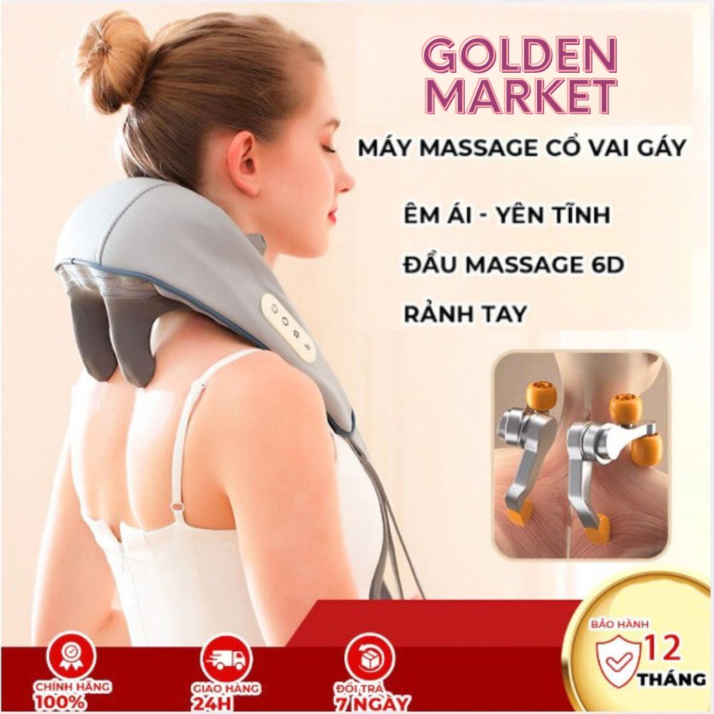 Máy Massage Cổ Vai Gáy 6D, Massage Giảm Đau Thư Giãn, Cải Thiện Sức Khỏe Dành Cho Văn Phòng-Người Cao Tuổi