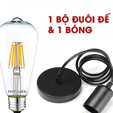 [HCM]Bộ đui đế thả 1 mét và bóng đèn LED