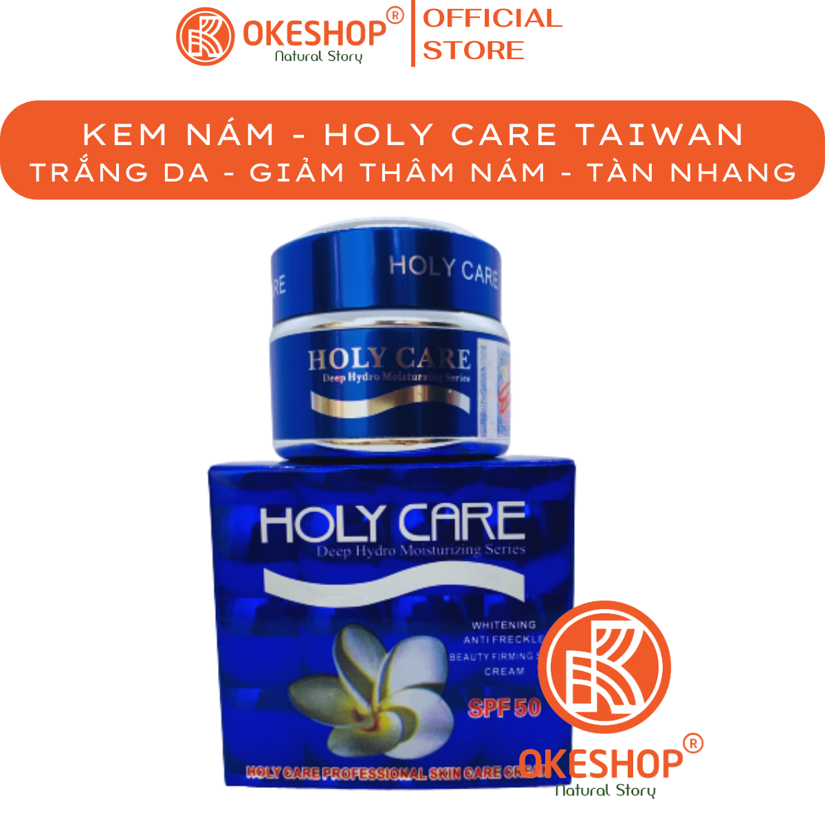 Kem holy care xanh dương - làm trắng - mờ nám - giảm thâm - tàn nhang 20g