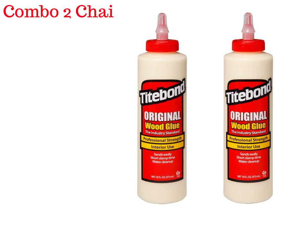 Combo 2 Chai Keo Dán Gỗ Nội Thất Titebond ,Keo Dán Gỗ Siêu Dính 473ml