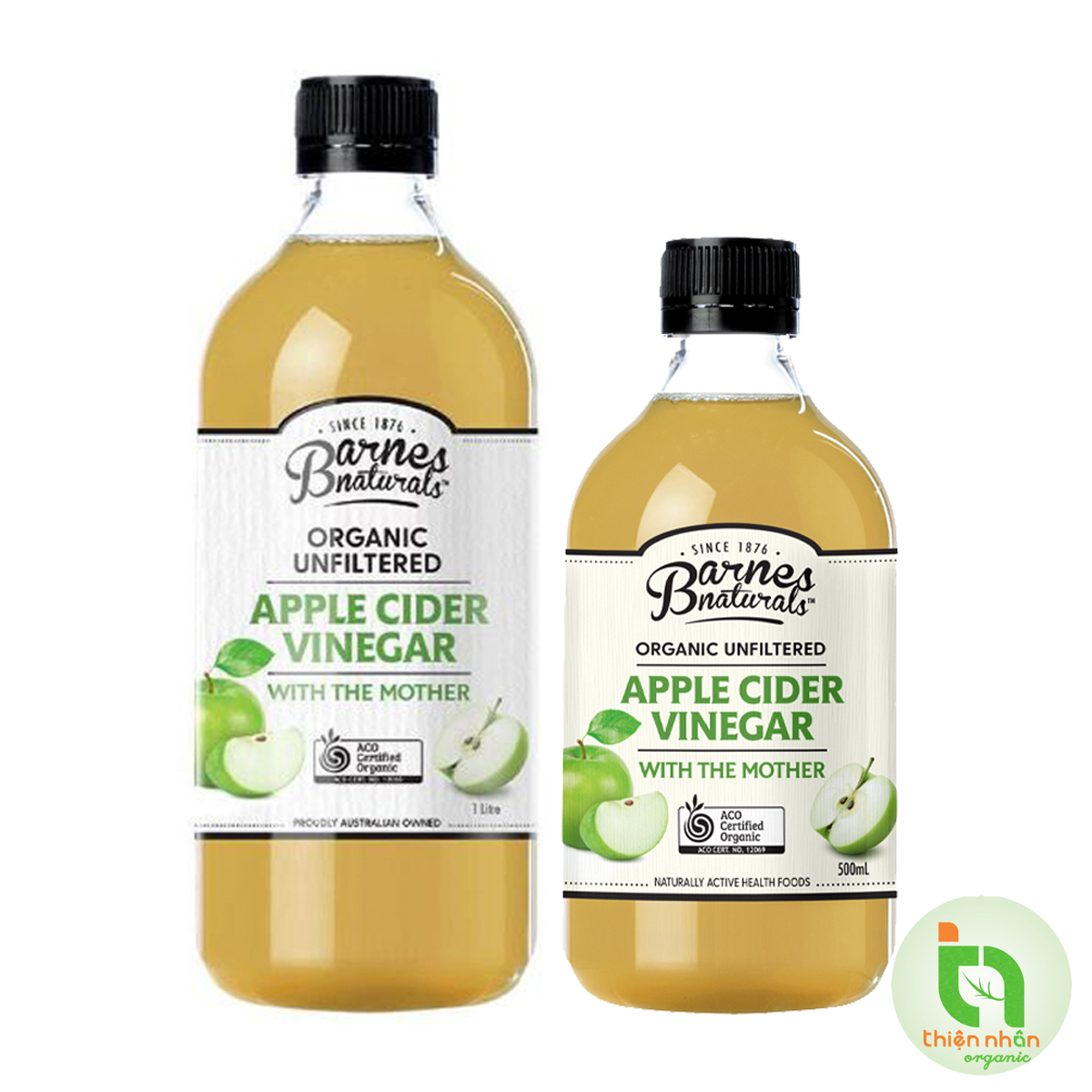 Giấm táo hữu cơ Barnes Naturals 500ml 1L