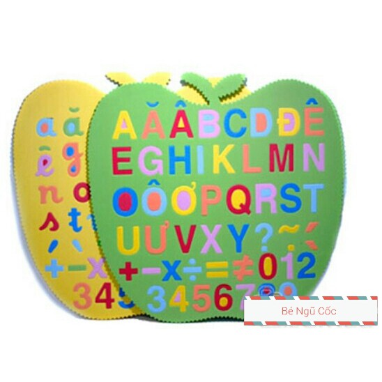 [HCM]Bảng chữ xốp chữ hình trái táo/ ngôi nhà
