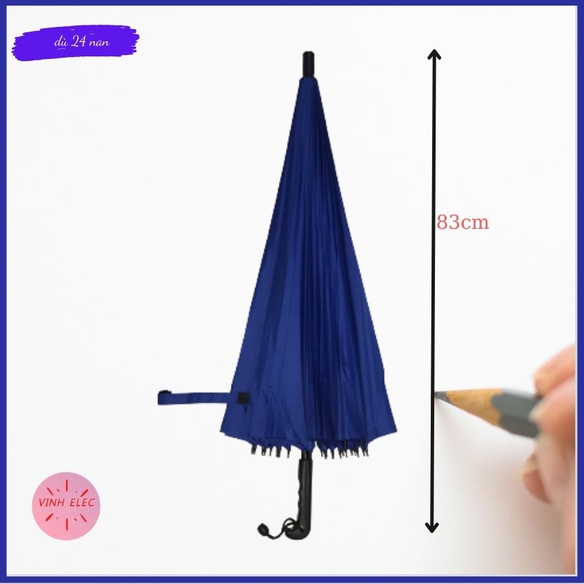 Ô dù cỡ lớn đi nắng mưa nút bấm tự động tán rộng 130 cm chất liệu chống nước che được 2 đến 3 người.