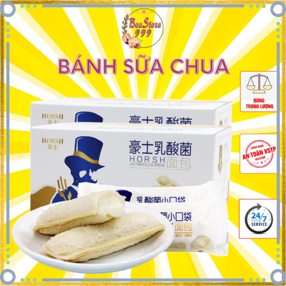 ( Sẵn Hàng - Giao Được HCM ) Bánh Sữa Chua Horsh Đài Loan 1Kg SIÊU HOT
