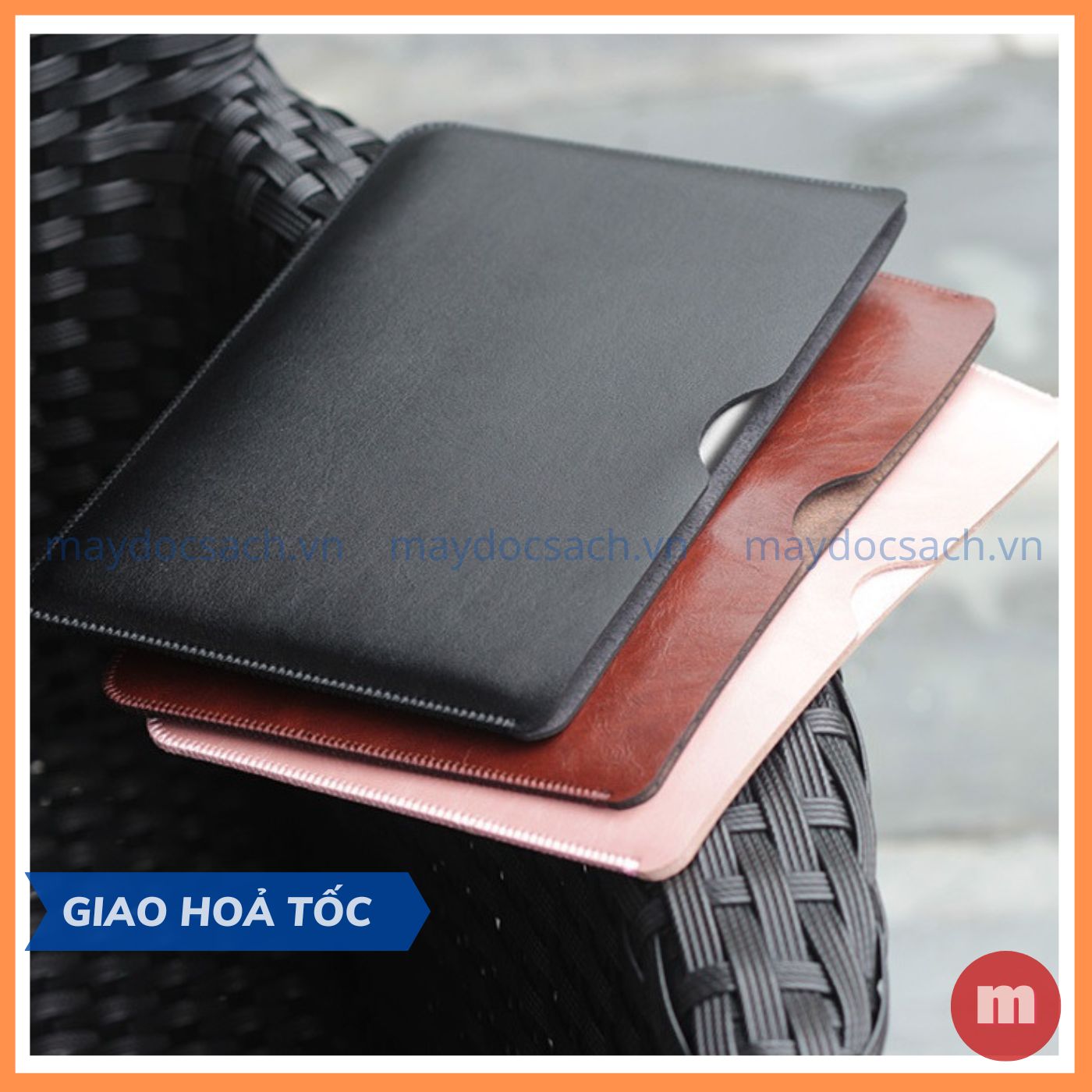 Túi da cho Kindle, Kindle Paperwhite, Oasis, Kobo... - da PU mềm, độ bền cao