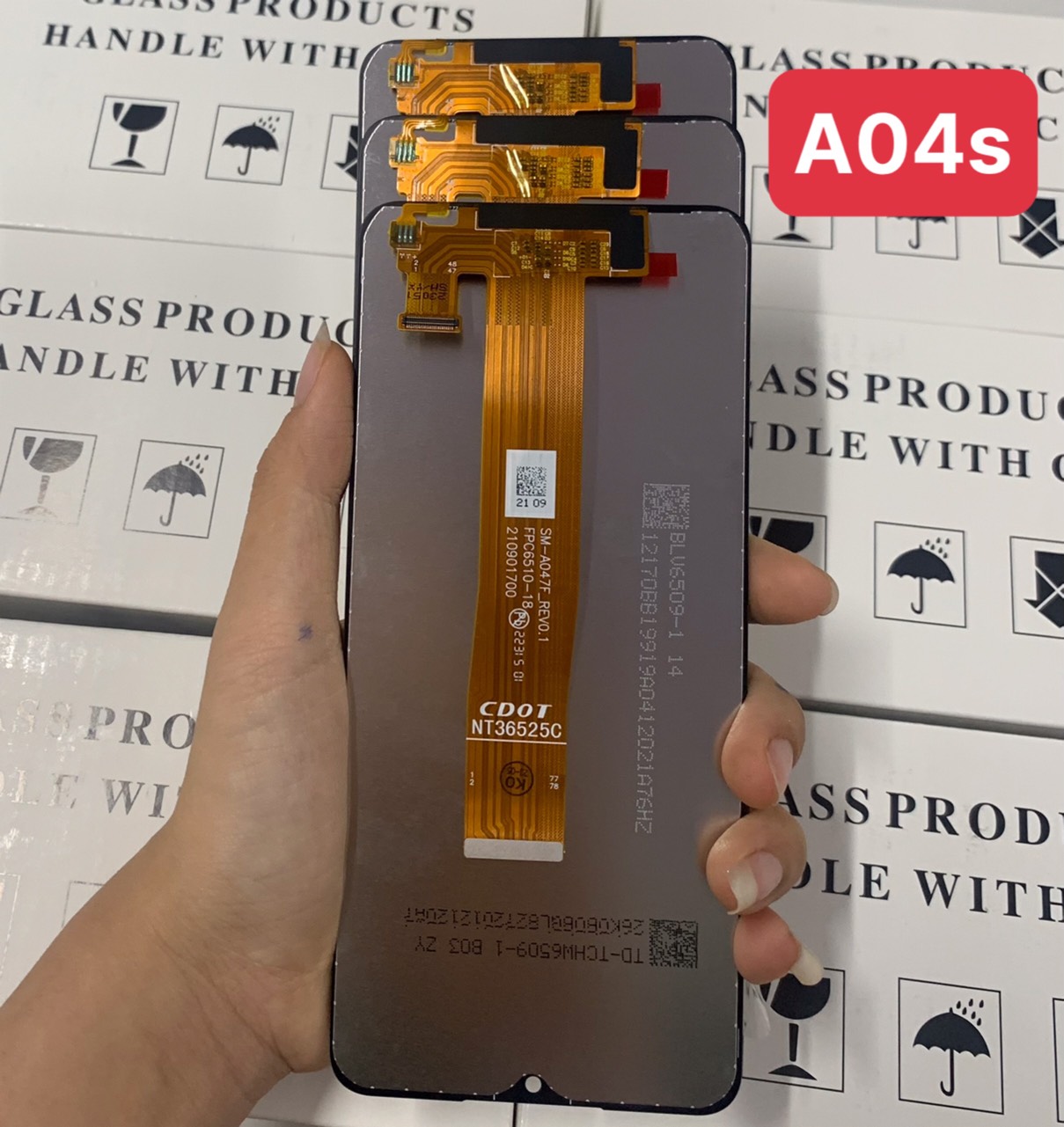 Màn hình zin new samsung A04S - A047F nguyên bộ màu đen