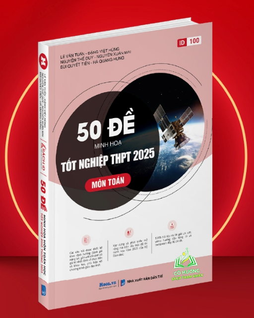 Sách bộ đề minh họa môn toán ôn thi THPT quốc gia bản 2025 Moonbook, luyện đề thi đại học toán lớp 12