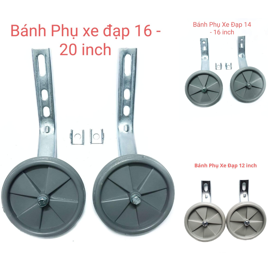 HÓT Bánh phụ xe đạp trẻ em - bánh phụ gắn cho xe các cỡ 12,14,16,20 inch