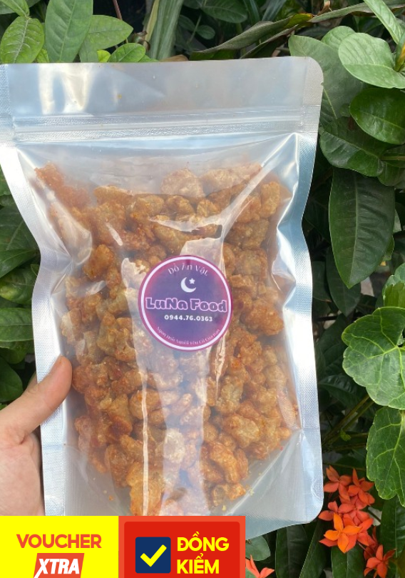 Tóp mỡ chiên giòn sốt mắm tỏi - luna food