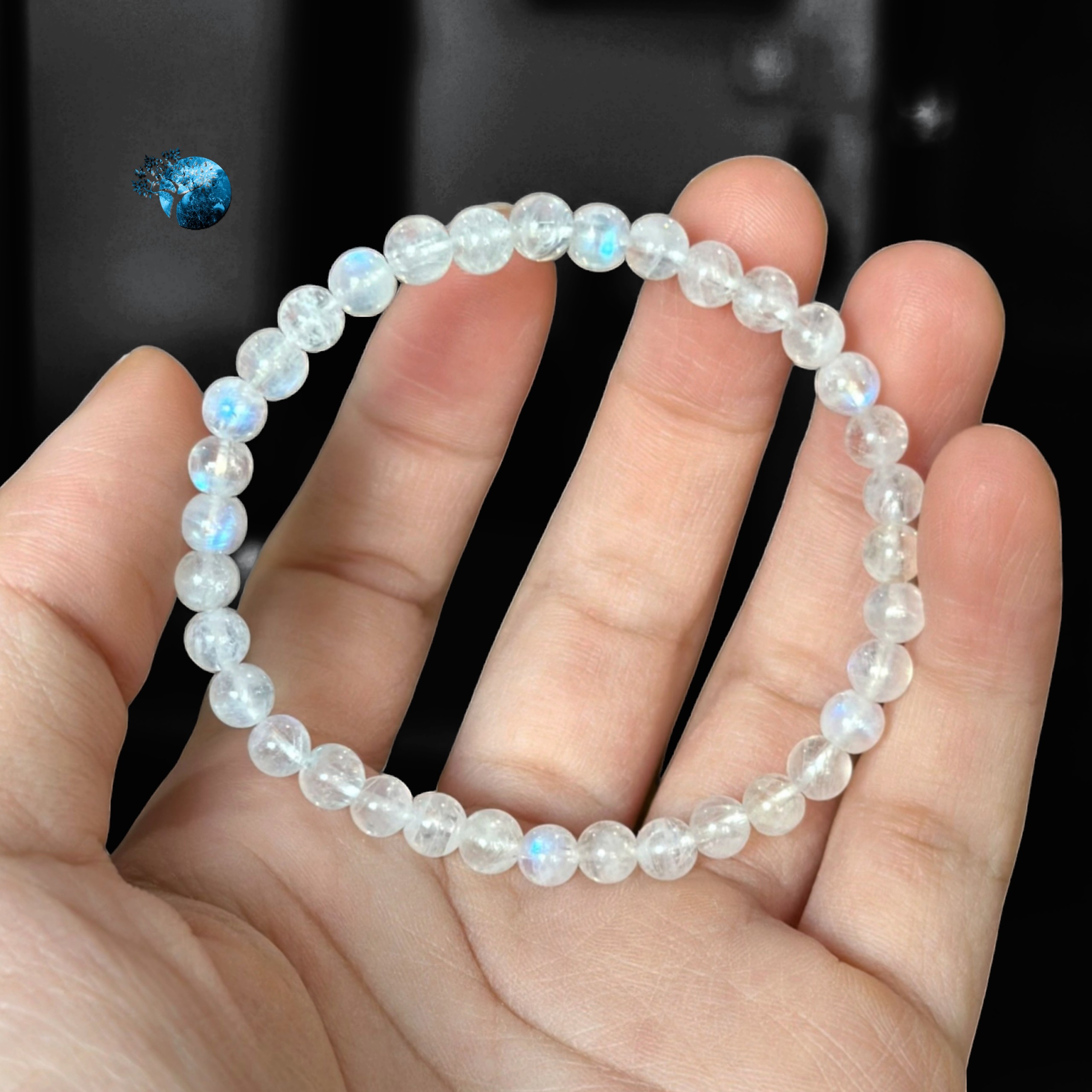 Vòng tay đá mặt trăng 4.5~5mm
