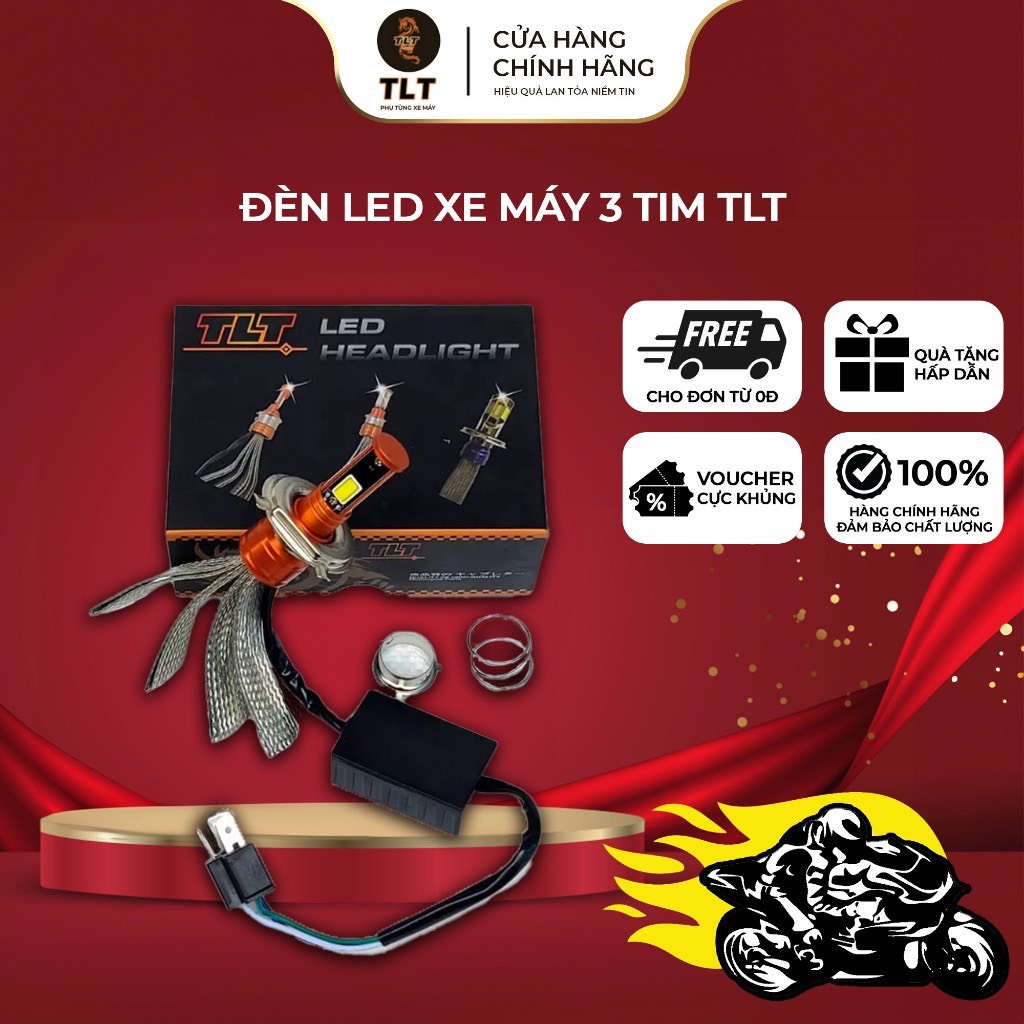 Đèn pha led xe máy TLT chup led cps tăng sáng cho các dòng xe Honda thương hiệu Thái Lan bảo hành 12 tháng