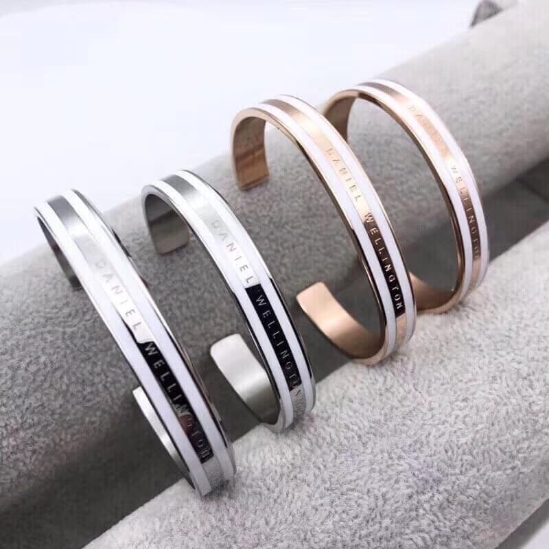 [ Bảo Hành 1 Năm Rỉ, Ố ] Vòng Tay Cuff DW Ver 2, Ver 3 (Classic) - không gỉ, Vòng Tay DW Bản Dày ( Không Khắc )